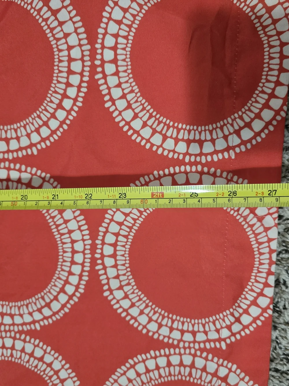 Orange Decorative Pillow Sham Pair with White Circle Print